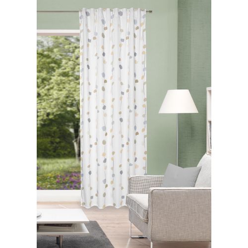 4056751537452 - Vorhang HOME WOHNIDEEN EFFIE Gr 1 beige (natur) B135cm H245cm Baumwolle Polyester Gardinen Kombibandschal Dekostoff bedruckt