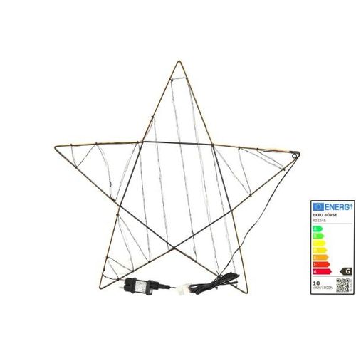 4036812131072 - LED Metallstern 62 cm mit Lichtband und Lichterkette 80 LED Timer Deko Stern 4036812131072 - LED Metallstern 62 cm mit Lichtband und Lichterkette 80 LED Timer Deko Stern