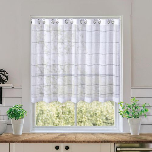 4007863698555 - Scheibengardine Naomi Gr 1 weiß B75cm H140cm Polyester Gardinen Halbtransparente Scheibengardine Naomi 4007863698555 - Scheibengardine Naomi Gr 1 weiß B75cm H140cm Polyester Gardinen Halbtransparente Scheibengardine Naomi