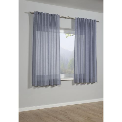 4003018367017 - Gardine Schal mit Gardinenband Struktur Uni blau B140cm H175cm Obermaterial 100% Polyester Gardinen mit Struktur Motiv 4003018367017 - Gardine Schal mit Gardinenband Struktur Uni blau B140cm H175cm Obermaterial 100% Polyester Gardinen mit Struktur Motiv