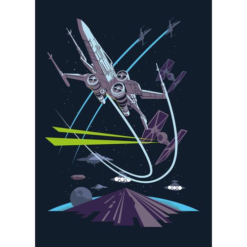 4055065163104 - Bild KOMAR Star Wars Classic Vector X-Wing bunt (farbe bild(er) bunt) B50cm H70cm Holz Papier Bilder Wandbild zur Dekoration im Kinderzimmer - ohne Rahmen