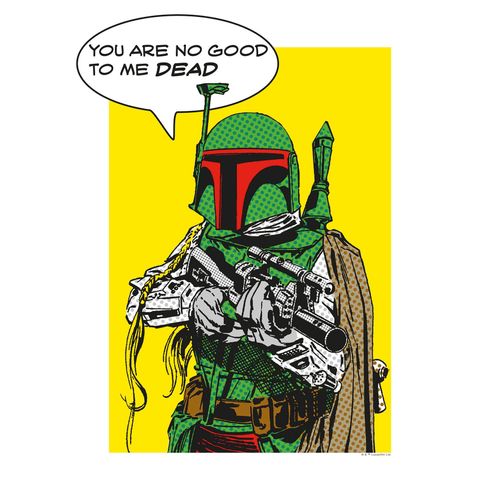 4055065163180 - Poster KOMAR Star Wars Classic Comic Quote Boba Fett bunt (farbe bild(er) bunt) B30cm H40cm Papier Bilder Kinderzimmer Schlafzimmer Wohnzimmer