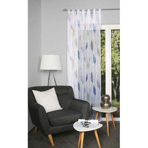 4056751420105 - Gardine HOME WOHNIDEEN PAOLO bunt (blau grün grün) B140cm H145cm Voile Obermaterial 100% Polyester Gardinen halbtransparent 4056751420105 - Gardine HOME WOHNIDEEN PAOLO bunt (blau grün grün) B140cm H145cm Voile Obermaterial 100% Polyester Gardinen halbtransparent