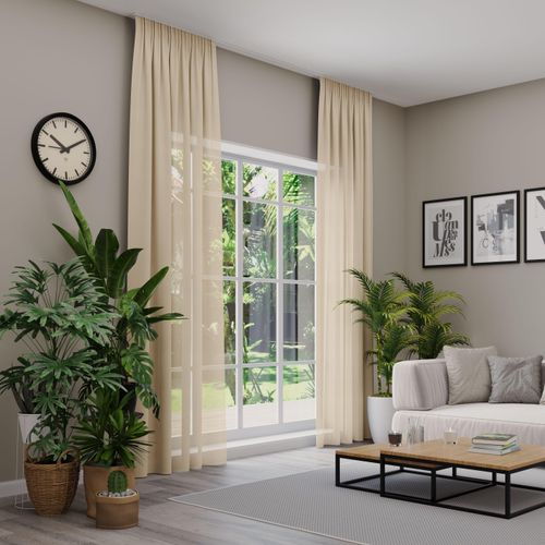 4006470572807 - Vorhang nach Maß NEUTEX FOR YOU EVA beige (hellbeige) B142cm H245cm Obermaterial 100% Polyester Gardinen nach Maß Uni-Voile mit elegantem Glanz 4006470572807 - Vorhang nach Maß NEUTEX FOR YOU EVA beige (hellbeige) B142cm H245cm Obermaterial 100% Polyester Gardinen nach Maß Uni-Voile mit elegantem Glanz