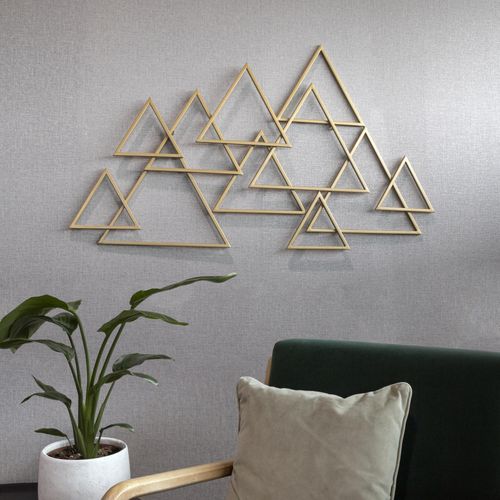 5011583537338 - Wandbild ART FOR THE HOME Modern Geo gold (farbe bild(er) gold) B111cm H64cm T3cm Ø3cm Metall Bilder ration Metal Kunst Luxus Modern Dreiecke 111m x 64 cm