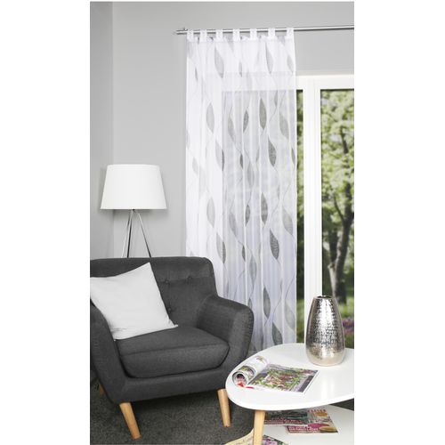 4056751420150 - Gardine HOME WOHNIDEEN PAOLO grau (stein) B140cm H225cm Voile Obermaterial 100% Polyester Gardinen halbtransparent