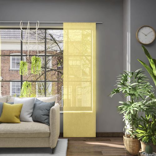 4006470507847 - Schiebegardine NEUTEX FOR YOU Libre-ECO gelb B60cm H285cm Jacquard Polyester Gardinen Nachhaltig nach Maß 4006470507847 - Schiebegardine NEUTEX FOR YOU Libre-ECO gelb B60cm H285cm Jacquard Polyester Gardinen Nachhaltig nach Maß