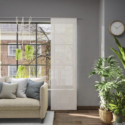 4006470515347 - Schiebegardine NEUTEX FOR YOU Libre-ECO braun (leder) B60cm H215cm Jacquard Polyester Gardinen Nachhaltig nach Maß