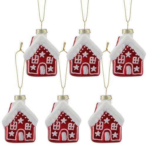 4064118327554 - Christbaumschmuck Glashänger Lebkuchenhaus bunt B5cm H7cm LEGER HOME BY LENA GERCKE Weihnachtsbaumschmuck mit Glitzereffekt