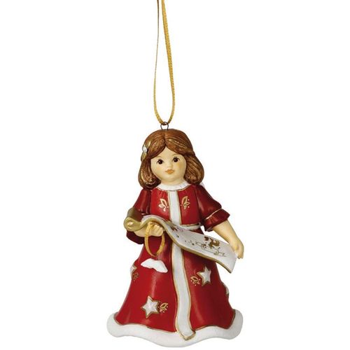 4005169372698 - Dekofigur GOEBEL Engel Jahresengelglöckchen 2025 rot B6cm H95cm T6cm Porzellan Dekofiguren 6 x 6 x 95 cm