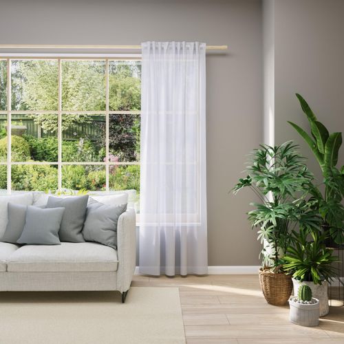 4006470576027 - Vorhang nach Maß NEUTEX FOR YOU EVA weiß B850cm H120cm Obermaterial 100% Polyester Gardinen nach Maß Uni-Voile mit elegantem Glanz