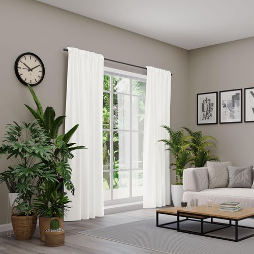 4006470532276 - Vorhang NEUTEX FOR YOU BELMONDO weiß B138cm H245cm Polyester Gardinen Uni mit samtiger Oberfläche nach Maß