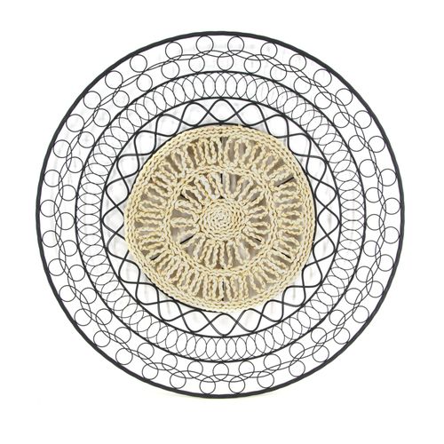 5011583537406 - Wandbild ART FOR THE HOME Rotan Mandala Rund schwarz (farbe bild(er) schwarz) B76cm H76cm T55cm Ø55cm Metall Bilder Metal Art ration Luxus Rattan Rotan Mandala 76 cm