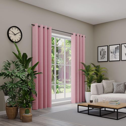 4006470536885 - Vorhang NEUTEX FOR YOU BELMONDO lila (malve) B138cm H270cm Polyester Gardinen Uni mit samtiger Oberfläche nach Maß