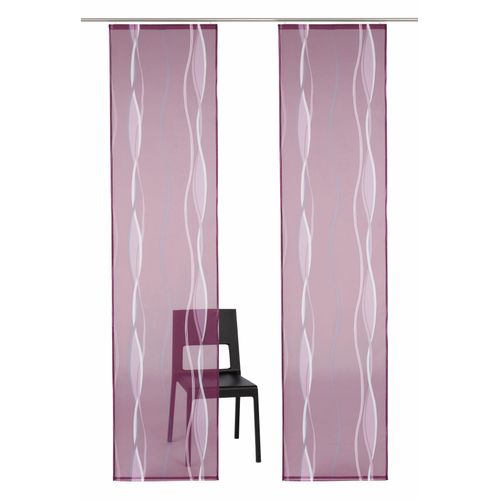 6920192989249 - Schiebegardine MY HOME Dimona Gr 2 lila (beere) B57cm H175cm Voile Polyester Gardinen 2-er Set Fertiggardine mit Befestigungszubehör Wellen 6920192989249 - Schiebegardine MY HOME Dimona Gr 2 lila (beere) B57cm H175cm Voile Polyester Gardinen 2-er Set Fertiggardine mit Befestigungszubehör Wellen