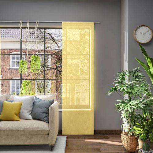 4006470507830 - Schiebegardine NEUTEX FOR YOU Libre-ECO gelb B60cm H275cm Jacquard Polyester Gardinen Nachhaltig nach Maß 4006470507830 - Schiebegardine NEUTEX FOR YOU Libre-ECO gelb B60cm H275cm Jacquard Polyester Gardinen Nachhaltig nach Maß