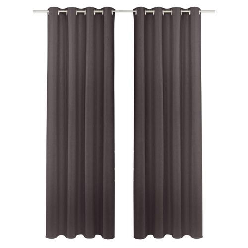 4068223282142 - Gardine MY HOME SOLA Gr 1 grau (graphit) B130cm H145cm Polyester Polyester Gardinen Schal einfarbig Verdunkelung Überbreite 1er 2er Set Gardinen