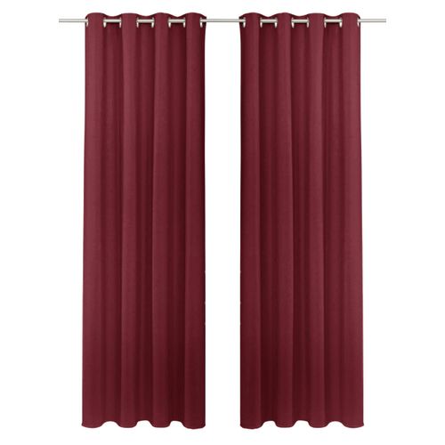 4068223281435 - Gardine MY HOME SOLA Gr 5 rot (dunkelrot) B130cm H265cm Polyester Polyester Gardinen Schal einfarbig Verdunkelung 1er oder 2er Set Gardinen