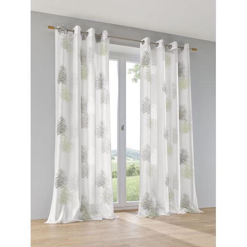 4016478080242 - Vorhang KUTTI Belinda Gr 1 grün (weiß grün) B135cm H145cm Ausbrenner Polyester Viskose Gardinen Gardine halbtransparent Ausbrenner bedruckt Viskose-Polyester 4016478080242 - Vorhang KUTTI Belinda Gr 1 grün (weiß grün) B135cm H145cm Ausbrenner Polyester Viskose Gardinen Gardine halbtransparent Ausbrenner bedruckt Viskose-Polyester