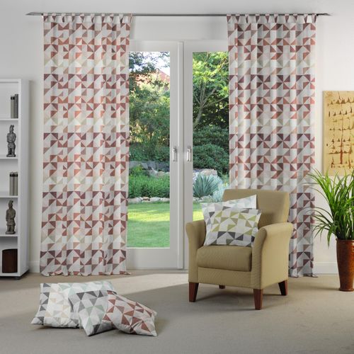 4004567228255 - Vorhang WIRTH Berlare Gr 1 orange (terrakotta) B132cm H145cm Jacquard Baumwolle Polyester Gardinen