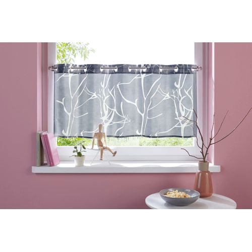 6930325746939 - Scheibengardine MY HOME Anna Gardinen Gr 30 cm Ösen 90 cm grau Scheibengardinen halbtransparent Gardine Halbtransparent Ausbrenner Viskose 6930325746939 - Scheibengardine MY HOME Anna Gardinen Gr 30 cm Ösen 90 cm grau Scheibengardinen halbtransparent Gardine Halbtransparent Ausbrenner Viskose