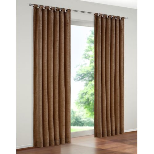 4004567090234 - Vorhang WIRTH Trondheim 328 g m² Gardinen Gr 145 cm Schlaufen 132 cm braun Schlaufen Gardine