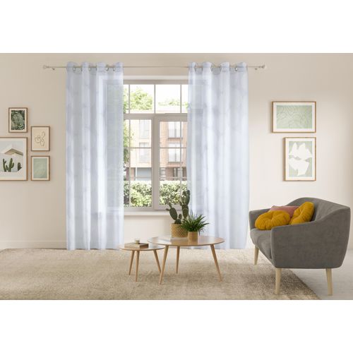 6941446601977 - Gardine MY HOME BELEM Gardinen Gr 145 cm Ösen 140 cm weiß Ösen Gardine 1 Schal Voile Polyester Kreise 6941446601977 - Gardine MY HOME BELEM Gardinen Gr 145 cm Ösen 140 cm weiß Ösen Gardine 1 Schal Voile Polyester Kreise