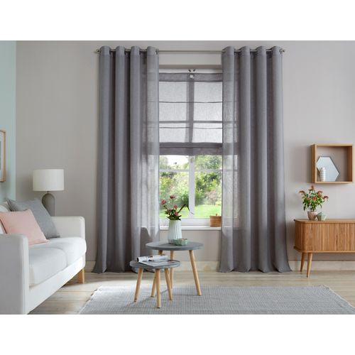 6920192976539 - Gardine MY HOME Fiete Gr 4 grau (stein) B140cm H245cm Polyester Gardinen Leinen Optik monochrom basic pflegeleicht verschiedene Größen 6920192976539 - Gardine MY HOME Fiete Gr 4 grau (stein) B140cm H245cm Polyester Gardinen Leinen Optik monochrom basic pflegeleicht verschiedene Größen