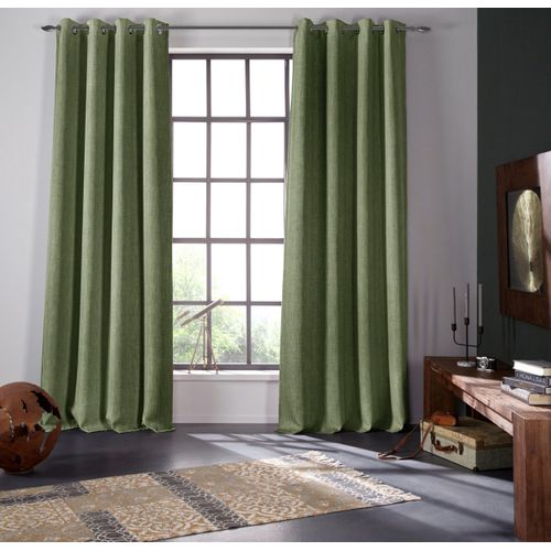 4068223563296 - Verdunkelungsvorhang BRUNO BANANI Bela Gr 1 grün B130cm H145cm Polyester Gardinen blickdicht meliert verschiedene Größen Topseller