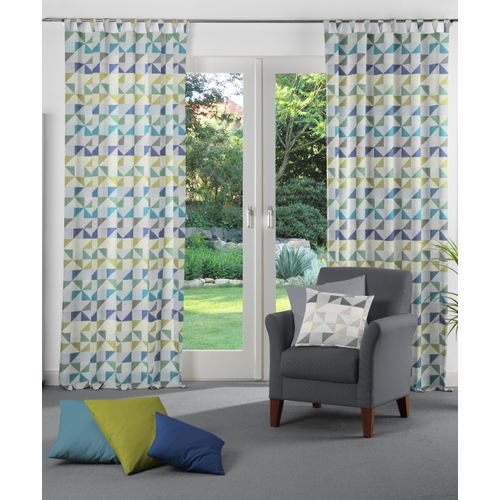 4004567228576 - Vorhang WIRTH Berlare Gr 3 blau B132cm H225cm Jacquard Baumwolle Polyester Gardinen