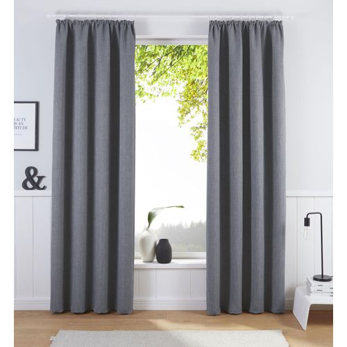 6972828881519 - Verdunkelungsvorhang BRUNO BANANI Bela Gr 4 grau B130cm H245cm Polyester Gardinen blickdicht meliert verschiedene Größen 6972828881519 - Verdunkelungsvorhang BRUNO BANANI Bela Gr 4 grau B130cm H245cm Polyester Gardinen blickdicht meliert verschiedene Größen