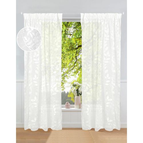 4068222508960 - Gardine Inés Gr 1 weiß B130cm H145cm Polyester Gardinen