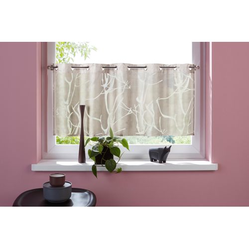 6930325746199 - Scheibengardine MY HOME Anna Gardinen Gr 30 cm Ösen 90 cm beige (sand) Scheibengardinen halbtransparent Gardine Halbtransparent Ausbrenner Viskose 6930325746199 - Scheibengardine MY HOME Anna Gardinen Gr 30 cm Ösen 90 cm beige (sand) Scheibengardinen halbtransparent Gardine Halbtransparent Ausbrenner Viskose