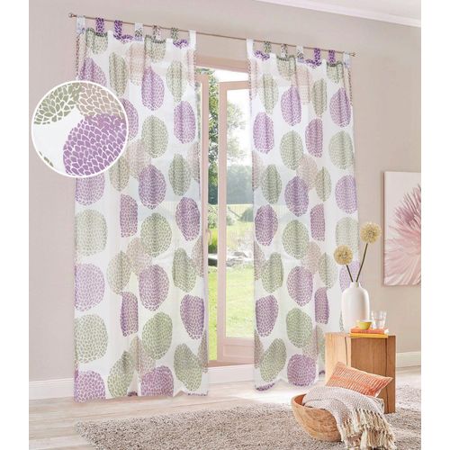 4068223588282 - Gardine MY HOME Belem Gr 1 beige B140cm H145cm Voile Polyester Gardinen 1 oder 2 Schals Vorhang Fertiggardine Kreise