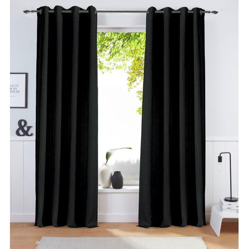 4068223563821 - Verdunkelungsvorhang BRUNO BANANI Bela Gr 1 grau (anthrazit) B130cm H145cm Polyester Gardinen blickdicht meliert verschiedene Größen 4068223563821 - Verdunkelungsvorhang BRUNO BANANI Bela Gr 1 grau (anthrazit) B130cm H145cm Polyester Gardinen blickdicht meliert verschiedene Größen