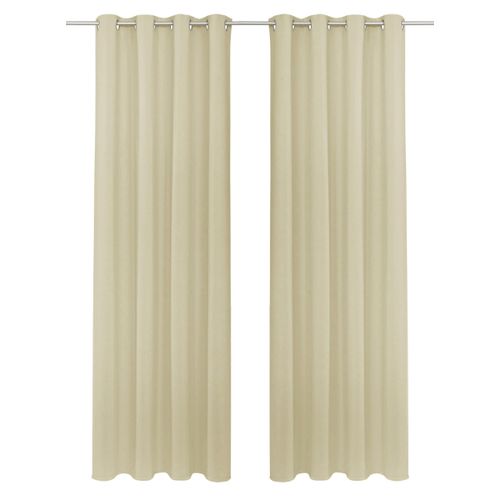 4068223281930 - Gardine MY HOME SOLA Gr 1 beige (cream) B130cm H145cm Polyester Polyester Gardinen Schal einfarbig Verdunkelung Überbreite 1er 2er Set Gardinen
