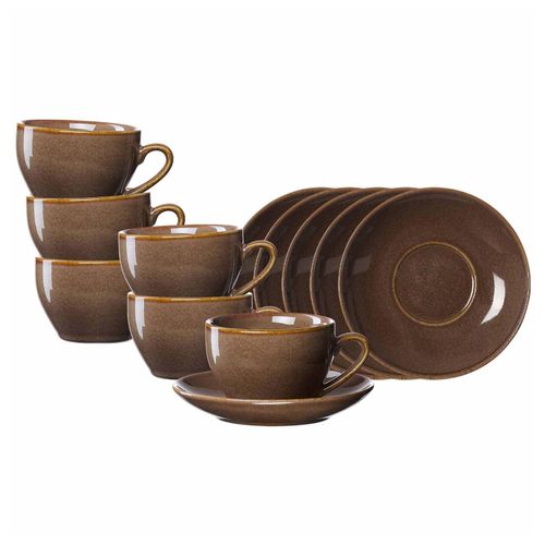 4262517048098 - Kaffeetassen mit Untertassen Sahara 230 ml 6er Set 4262517048098 - Kaffeetassen mit Untertassen Sahara 230 ml 6er Set