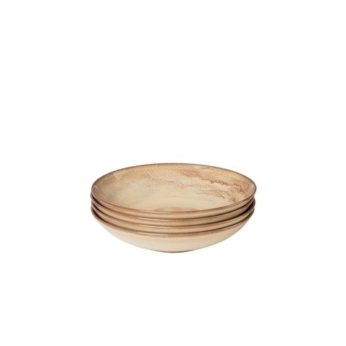 9001794894562 - Suppenteller GIPFELSTÜCK Nebelwald Speiseteller Gr 22 cm beige Scandi-Style glänzende Reaktivglasur jedes Stück ein Unikat