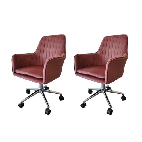 4255701913142 - Drehstuhl 2er Set Ashley Mauve