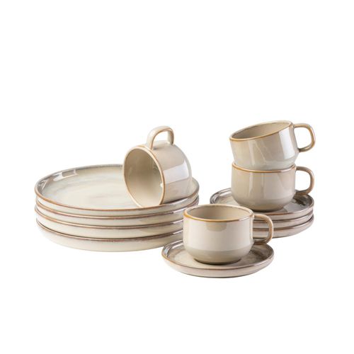 9001794898881 - Kaffeeservice GIPFELSTÜCK Nebelwald Geschirr-Sets Gr 12 tlg beige Geschirr-Sets für 4 Personen Scandi-Style jedes Stück ein Unikat 12 Teile 9001794898881 - Kaffeeservice GIPFELSTÜCK Nebelwald Geschirr-Sets Gr 12 tlg beige Geschirr-Sets für 4 Personen Scandi-Style jedes Stück ein Unikat 12 Teile