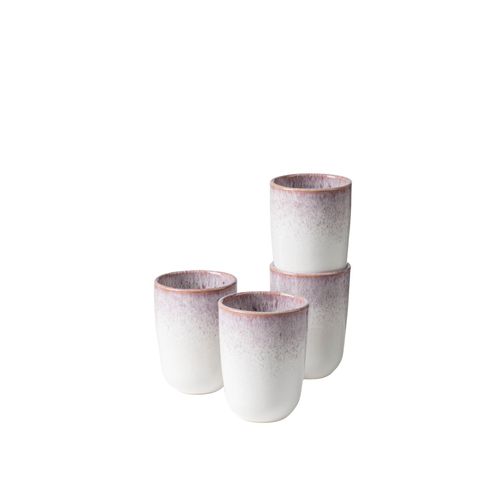 9010933019810 - Becher GIPFELSTÜCK Kaffeebecher-Set Alpenwiese Trinkgefäße Gr Ø 8 cm x 115 cm 350 ml 4 tlg lila (beere) jedes Teil ein Unikat 4-teilig