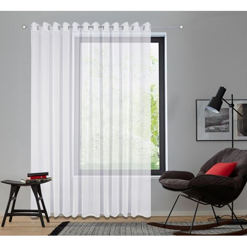 6941446605012 - Gardine MY HOME Dolly Gardinen Gr 100 cm Ösen 300 cm weiß Ösen Gardine Transparent Gewebt Polyester 6941446605012 - Gardine MY HOME Dolly Gardinen Gr 100 cm Ösen 300 cm weiß Ösen Gardine Transparent Gewebt Polyester