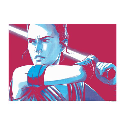 4055065164910 - Bild KOMAR Star Wars Faces Rey bunt (farbe bild(er) bunt) B40cm H30cm Holz Papier Bilder Wandbild zur Dekoration im Kinderzimmer - ohne Rahmen