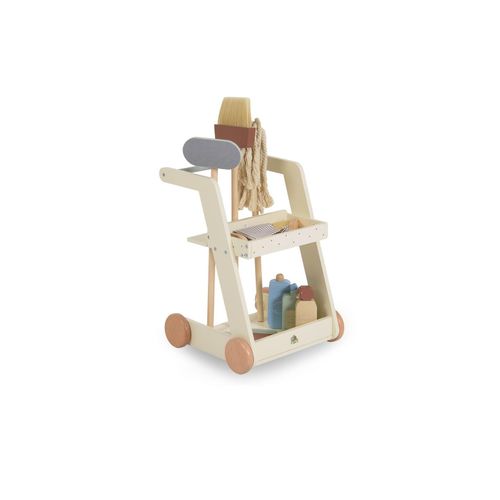 3801005602049 - Kinder-Spielzeugputzwagen W10D787 Holz Besen Mopp Schwamm Bürste mit Räder beige 3801005602049 - Kinder-Spielzeugputzwagen W10D787 Holz Besen Mopp Schwamm Bürste mit Räder beige
