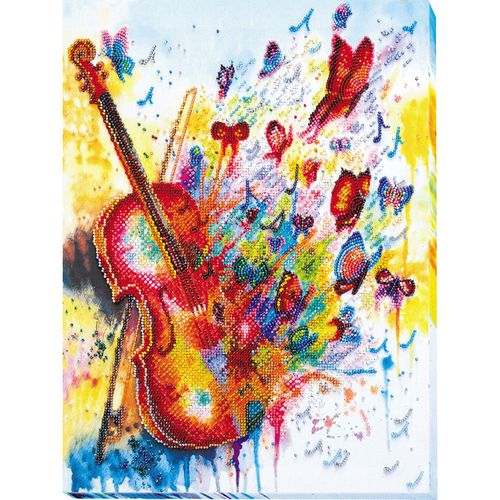 4823095804683 - Perlen-Stickbild Musik 30 x 40 cm