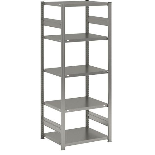 4255821503902 - eurokraft pro Lager-Steckregal verzinkt Bauart leicht Regalhöhe 2000 mm doppelseitig Bodentiefe 600 mm Grundregal