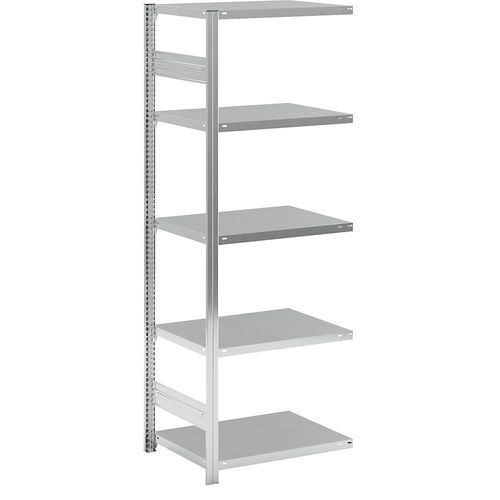 4255821503049 - eurokraft pro Lager-Steckregal verzinkt Bauart mittelschwer Regalhöhe 2000 mm einseitig Bodentiefe 600 mm Anbauregal