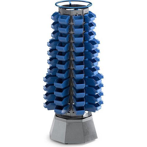 4061753296719 - Drehständer mit 88 Sichtlagerkästen HxBxT 1666 x 626 x 626 mm 11 Etagen kaiserkraft 4061753296719 - Drehständer mit 88 Sichtlagerkästen HxBxT 1666 x 626 x 626 mm 11 Etagen kaiserkraft