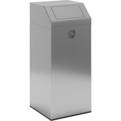 4030695012497 - Abfallbehälter aus Edelstahl mit abnehmbarem Kopftteil mit sebstschließender Klappe und Edelstahl-Innenbehälter Vol ca 76 l BxTxH 380x380x890 mm 4030695012497 - Abfallbehälter aus Edelstahl mit abnehmbarem Kopftteil mit sebstschließender Klappe und Edelstahl-Innenbehälter Vol ca 76 l BxTxH 380x380x890 mm