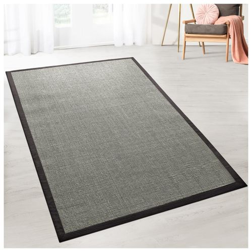 4251041693201 - Floordirekt - Sisal-Teppich Amazonas Grau Mit Bordüre 70 x 130 cm - Grau